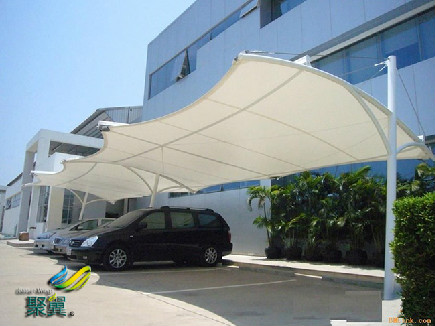 膜結構車棚特殊幾何形狀  膜結構車棚景觀棚