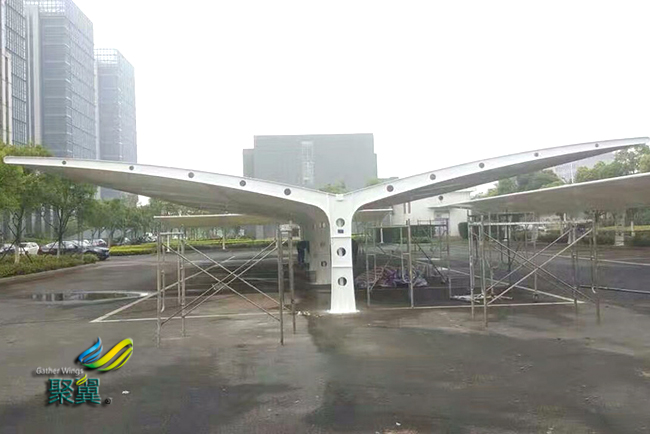 膜結構車棚膜面安裝注意要點