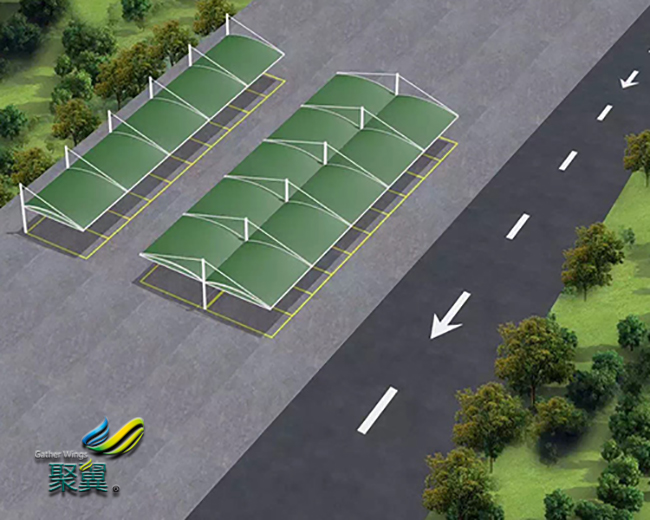 膜結構車棚的建筑形式