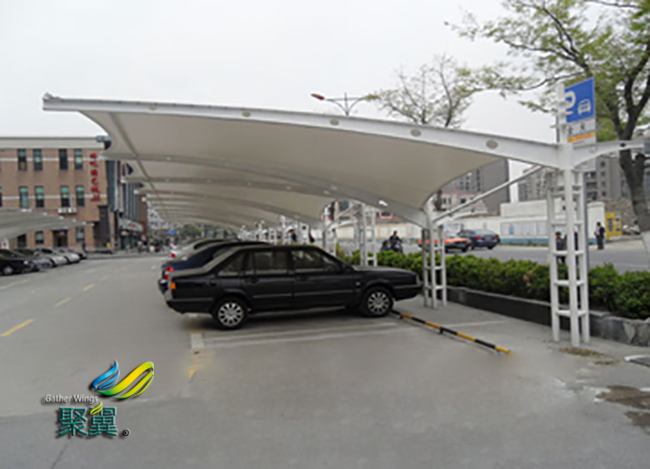 在膜結構車棚設計階段所要考慮的要點有：