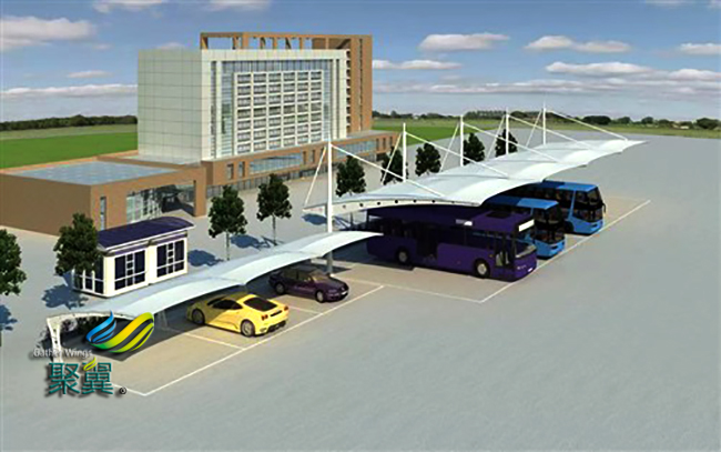 膜結構車棚自行車棚|有效保護車輛