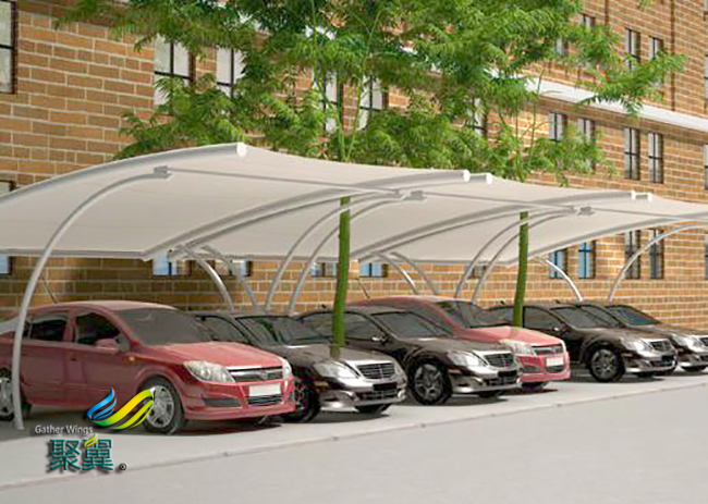 膜結構車棚經濟性|膜結構車棚PVC膜材