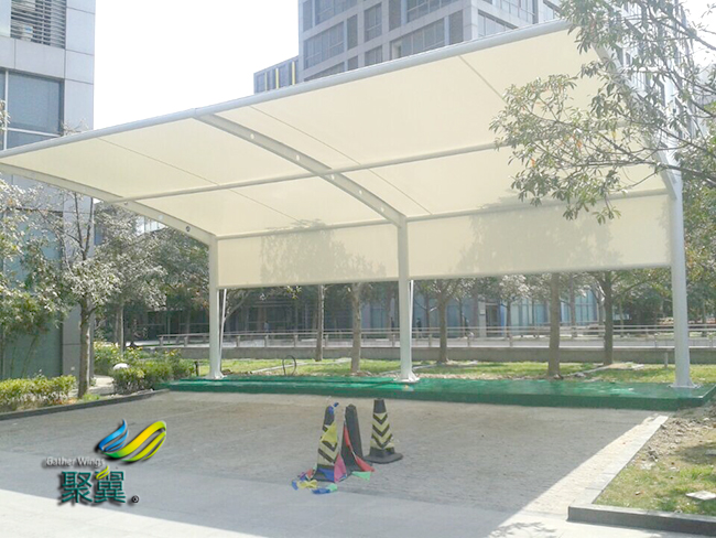 膜結構車棚材質發好|膜結構車棚鋼材支架