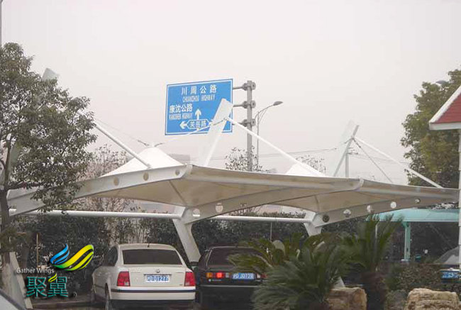  膜結構車棚建筑形態藝術化