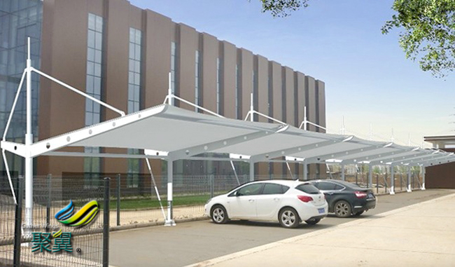 膜結(jié)構(gòu)車(chē)棚造型豐富性能卓越|富于變幻視覺(jué)效果