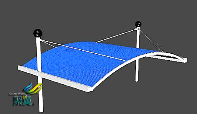 膜結(jié)構(gòu)車(chē)棚膜體安裝前期工作