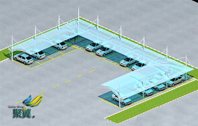 膜結構車棚建筑與結構設計緊密結合