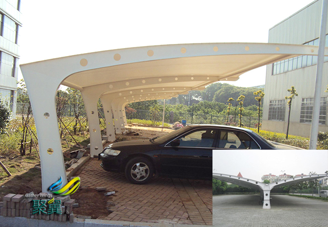 膜結構車棚解決小區停車難問題