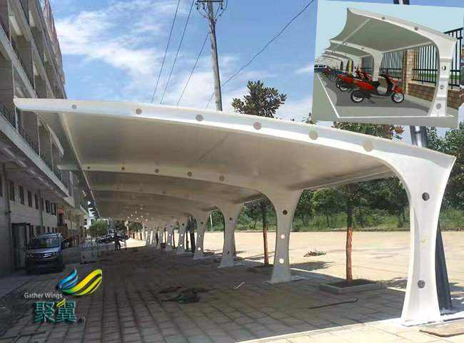 在雨天天氣膜結構車棚該怎么辦