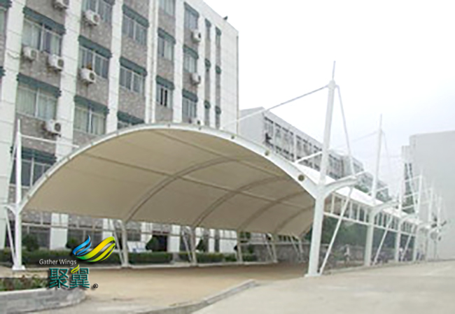 膜結構車棚建筑節點設計|平滑美觀