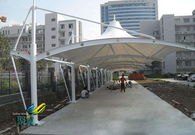 膜結構車棚設計整體規劃|膜結構車棚設計費