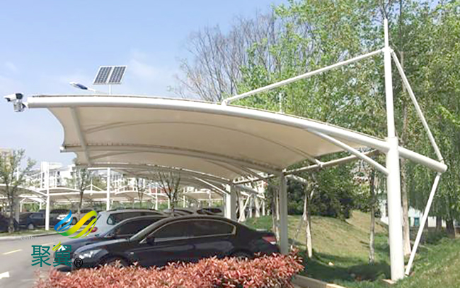 膜結(jié)構(gòu)車棚建筑造型優(yōu)美贏得人們歡迎