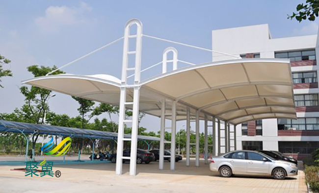 膜結(jié)構(gòu)車棚施工階段|膜結(jié)構(gòu)車棚施工記錄