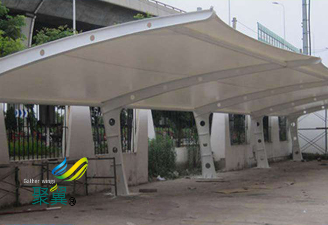 膜結構車棚H型鋼打孔|膜結構車棚自身特性