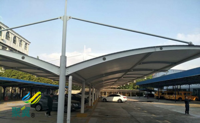  膜結構車棚設計科研|膜結構車棚建筑魅力