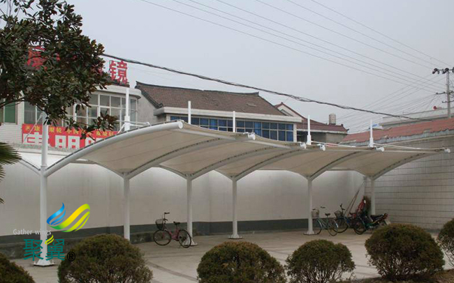 膜結構車棚商業引流|膜結構車棚框架除銹