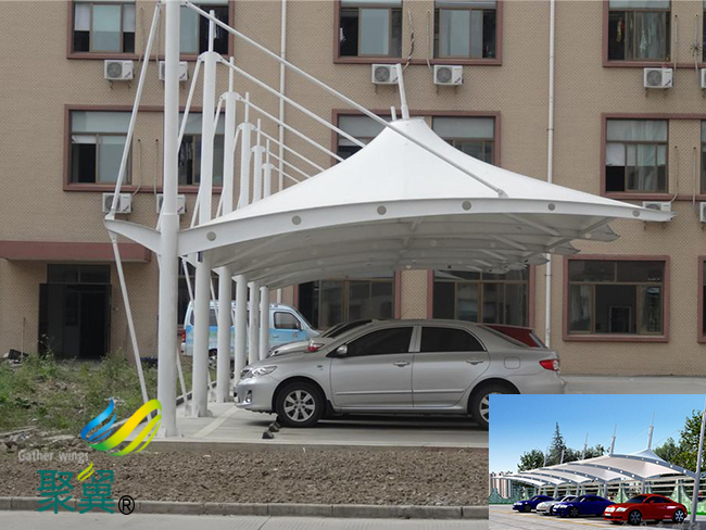 河北省香河縣膜結構車棚|膜結構車棚生產制作品牌建筑材料