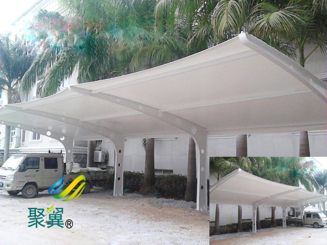  汽車膜結構車棚停車棚施工廠家|工廠膜結構車棚廠家供應   