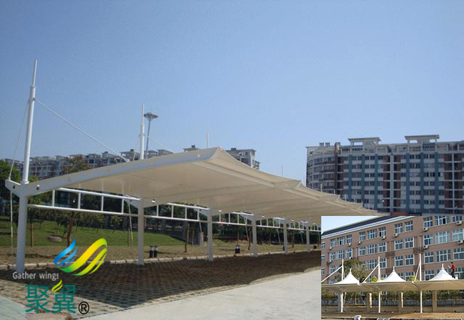 內蒙古錫林郭勒盟阿巴嘎旗膜結構車棚|膜結構車棚工廠裝潢