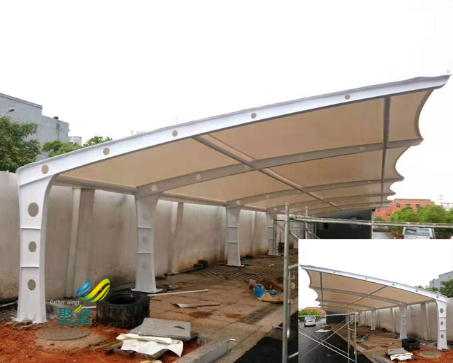 膜結構車棚鋼架加工廠|汽車停車棚汽車棚