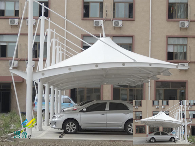  汽車膜結構車棚 施工注意事項|大型復雜膜結構施工技術