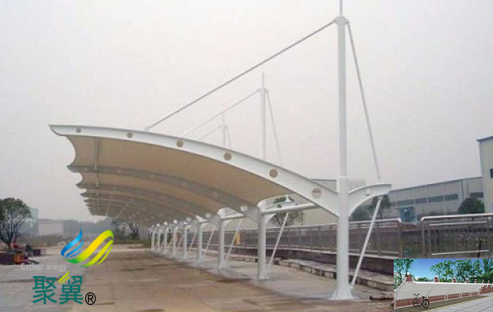 合肥膜結構汽車停車棚景觀棚廠家電話4008-613-119