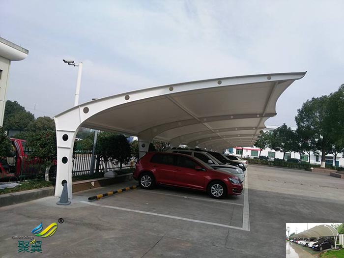 蘇州鋼膜結構停自行車棚廠家安裝定做價格工程