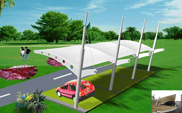 濰坊鋼膜結構自行車停車棚定制安裝廠家工程報價