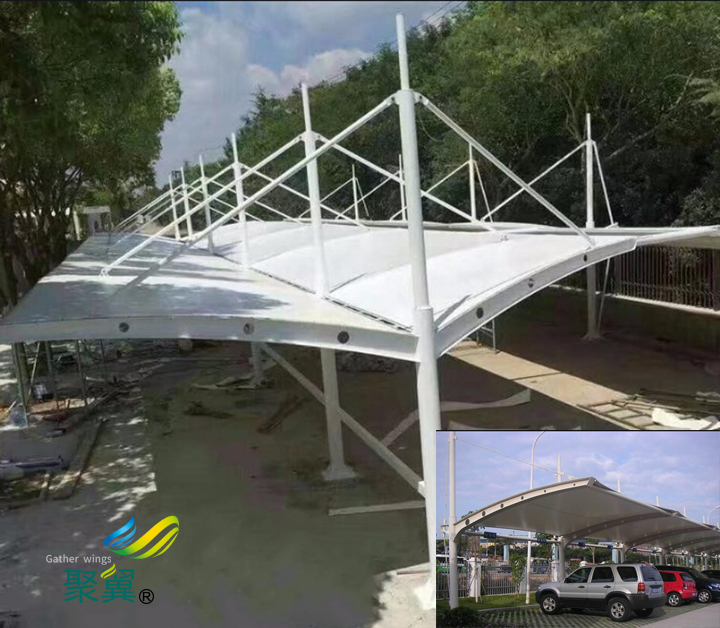 T型膜結(jié)構(gòu)車棚有哪些優(yōu)點(diǎn)|占地面積大