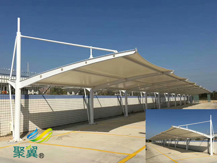 膜結構車棚雨棚焊接構造方式|膜結構小品